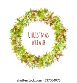 Abstract colorful circle frame, wreath with place for your text. Vector