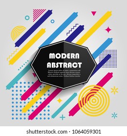 Abstract colorful circle geometric pattern design and background. Use for modern design, cover, poster, template, brochure, decorated, flyer.