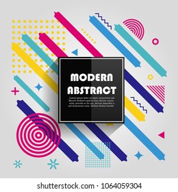 Abstract colorful circle geometric pattern design and background. Use for modern design, cover, poster, template, brochure, decorated, flyer.