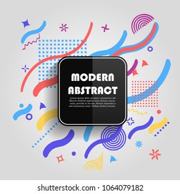 Abstract colorful circle geometric pattern design and background. Use for modern design, cover, poster, template, brochure, decorated, flyer.

