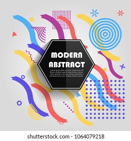 Abstract colorful circle geometric pattern design and background. Use for modern design, cover, poster, template, brochure, decorated, flyer.
