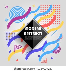Abstract colorful circle geometric pattern design and background. Use for modern design, cover, poster, template, brochure, decorated, flyer.
