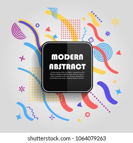 Abstract colorful circle geometric pattern design and background. Use for modern design, cover, poster, template, brochure, decorated, flyer.
