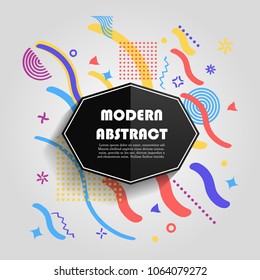 Abstract colorful circle geometric pattern design and background. Use for modern design, cover, poster, template, brochure, decorated, flyer.
