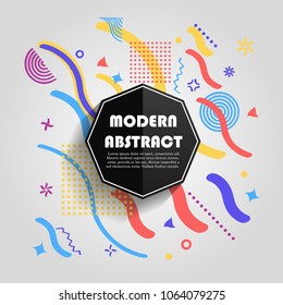 Abstract colorful circle geometric pattern design and background. Use for modern design, cover, poster, template, brochure, decorated, flyer.
