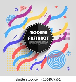 Abstract colorful circle geometric pattern design and background. Use for modern design, cover, poster, template, brochure, decorated, flyer