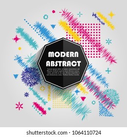 Abstract colorful circle geometric pattern design and background. Use for modern design, cover, poster, template, brochure, decorated, flyer.

