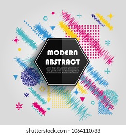 Abstract colorful circle geometric pattern design and background. Use for modern design, cover, poster, template, brochure, decorated, flyer.
