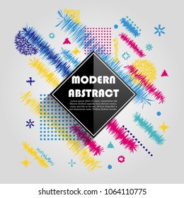 Abstract colorful circle geometric pattern design and background. Use for modern design, cover, poster, template, brochure, decorated, flyer.
