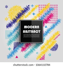 Abstract colorful circle geometric pattern design and background. Use for modern design, cover, poster, template, brochure, decorated, flyer.
