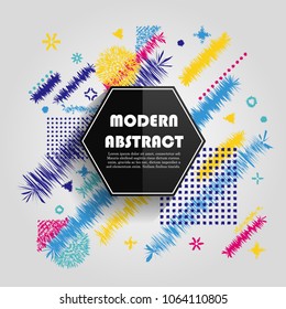 Abstract colorful circle geometric pattern design and background. Use for modern design, cover, poster, template, brochure, decorated, flyer.
