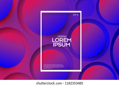 Abstract colorful circle geometric pattern design and background. Use for modern design.Futuristic design posters. Eps10 vector.