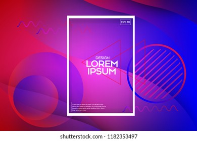 Abstract colorful circle geometric pattern design and background. Use for modern design.Futuristic design posters. Eps10 vector.