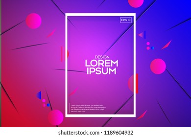 Abstract colorful circle geometric pattern design and background. Use for modern design.Futuristic design posters. Eps10 vector.
