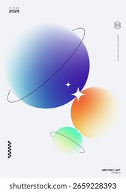 Abstractas colorido círculo gradiente de fondo estilo de arte futurista moderno. Elemento de diseño se puede utilizar para el telón de fondo, Fondo de pantalla, impresión, revista, cubierta del libro, Ilustración vectorial