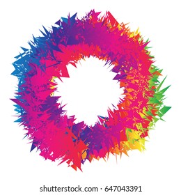 Abstract Colorful Circle Isolated On White Background. Party. Vector