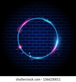 Fondo vectorial del marco de luz circular colorida abstracta