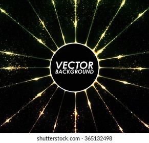 Abstract colorful circle lights pattern technology background.