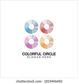 Abstract Colorful circle Logo design vector template. Modern template design. Vector icon illustration,Modern Colorful Circle Bussines and Media Logo