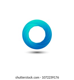 Abstract colorful circle logo icon template vector