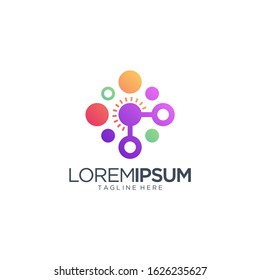 Abstract Colorful Circle Logo Vector Template