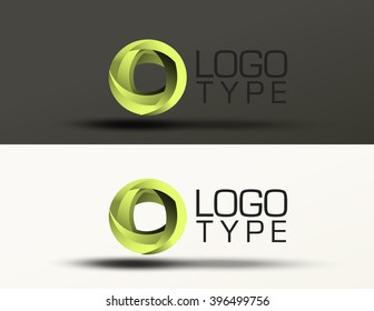 Abstract colorful circle loop Logo template. Corporate icon such as logotype. Creative stock vector template. easy to use
