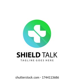 Abstract Colorful Circle Medical Logo Design Template Premium Vector