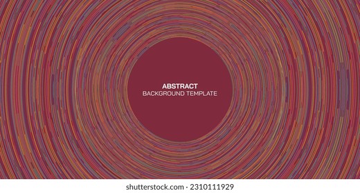 Abstract colorful circle on red background. Party invitation card.