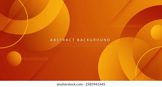 Abstract colorful circle orange background. Overlap circle shapes pattern. Eps10 vector