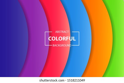 Abstract colorful circle overlap background. Trendy paper shape vector design template for use element cover, banner, advertising, business, corporate, advertising