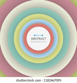Abstract of colorful circle pattern with shadow background, illustration vector eps10