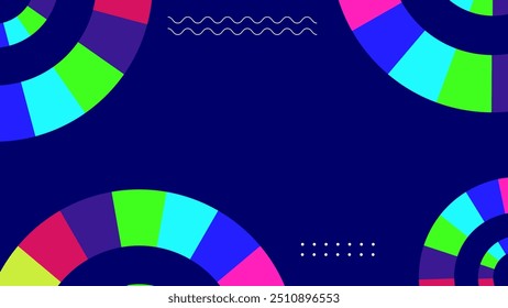Abstractas forma de círculo colorido. Diseño de Anuncio de fondo geométrico moderno.