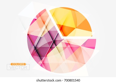 Abstract colorful circle shape scene vector wallpaper background