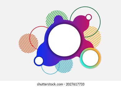 Abstract colorful circle shape vector background