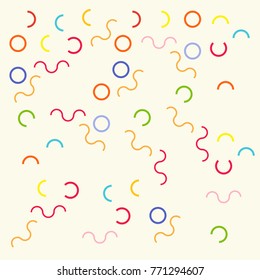 Abstract colorful circle shapes background.