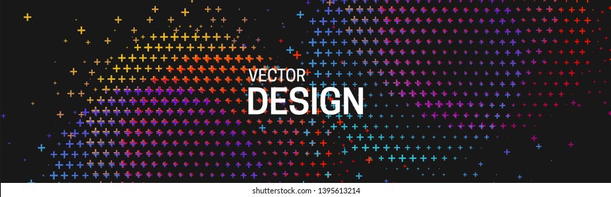 Abstract colorful circle shapes. Trendy graphic design template. Banner or cover template. Vector illustration. Cloud or splash of partricles.