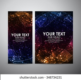 Abstract colorful circle shining pattern. Brochure business design template or roll up. Vector illustration
