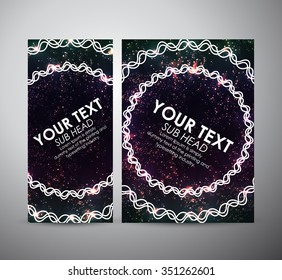 Abstract colorful circle shining pattern. Brochure business design template or roll up. Vector illustration