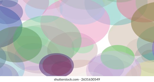 Abstract colorful circle transparent background design.