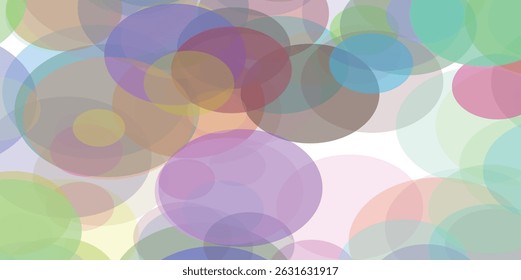 Abstract colorful circle transparent background design.