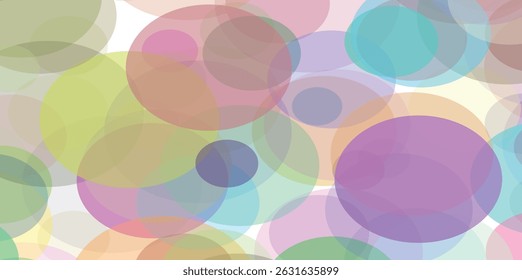 Abstract colorful circle transparent background design.