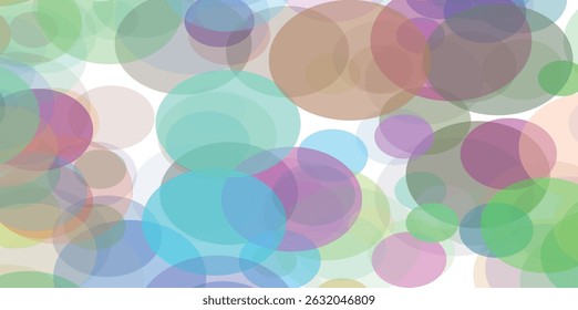 Abstract colorful circle transparent background design.