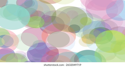 Abstract colorful circle transparent background design.