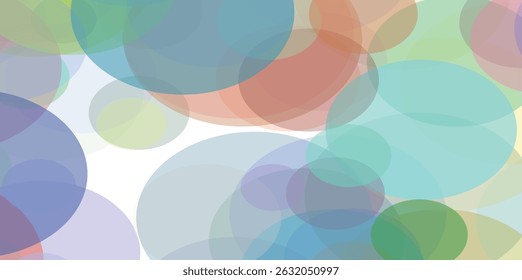 Abstract colorful circle transparent background design.