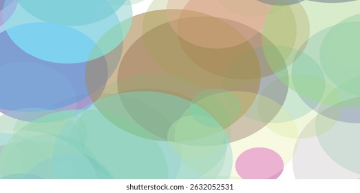 Abstract colorful circle transparent background design.
