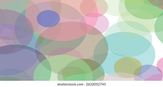 Abstract colorful circle transparent background design.