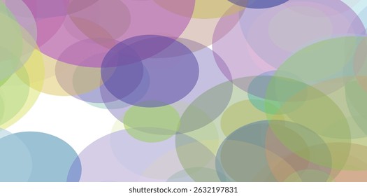 Abstract colorful circle transparent background design.