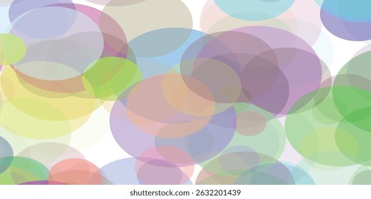 Abstract colorful circle transparent background design.