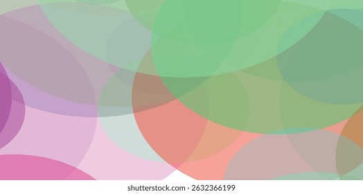 Abstract colorful circle transparent background design.