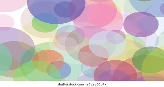 Abstract colorful circle transparent background design.